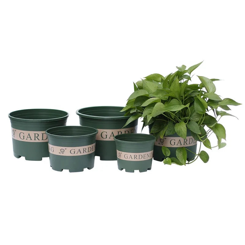38cm 15inch 24L Classic Design  Plastic Big Round Low Flower Pot Garden Nursery Pot