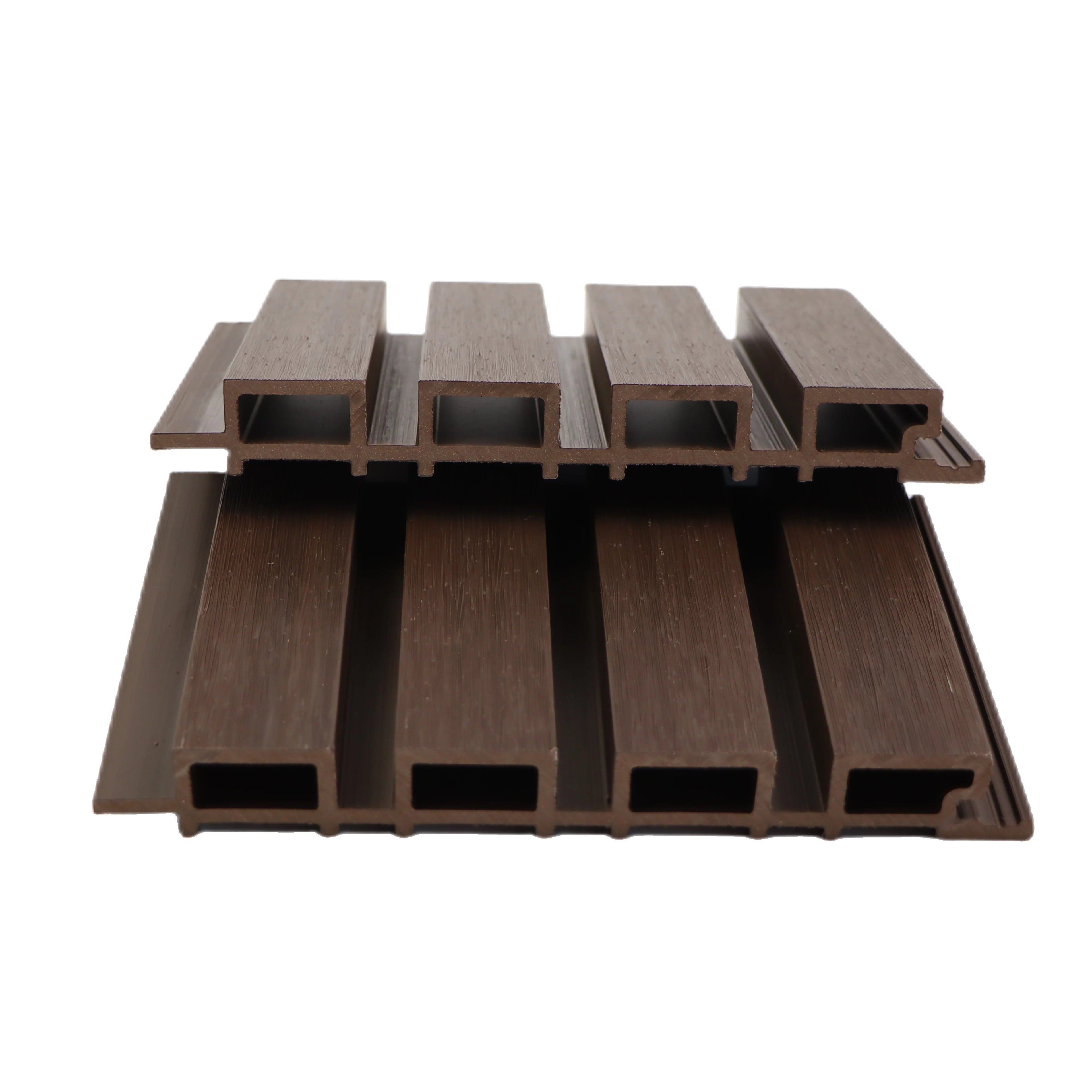 Waterproof Soundproof Fireproof WPC Wall Panel Outdoor Fluted Decorative Exterior Brick Cladding for Villa Partition Wall Board