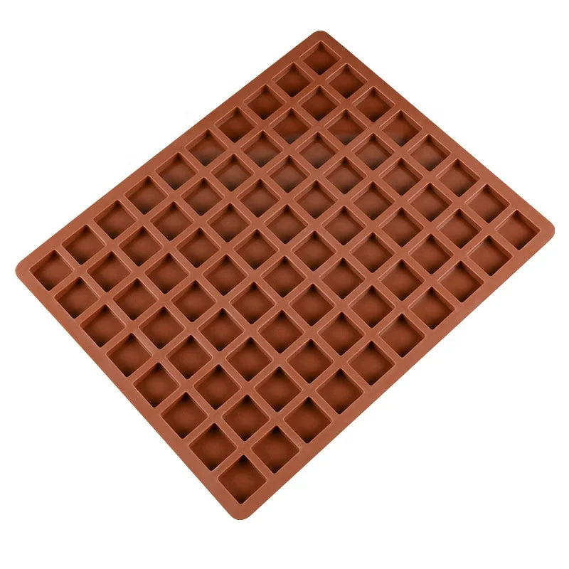 Ready Online 80 Cavities Square Silicon Mini Cake DIY Molds for Chocolate Making Cake Tools Silicone Molds for Cake Decoration