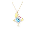 New Design Cute Fashion Jewelry 925 Sterling Silver Gold Plated Necklace for Children