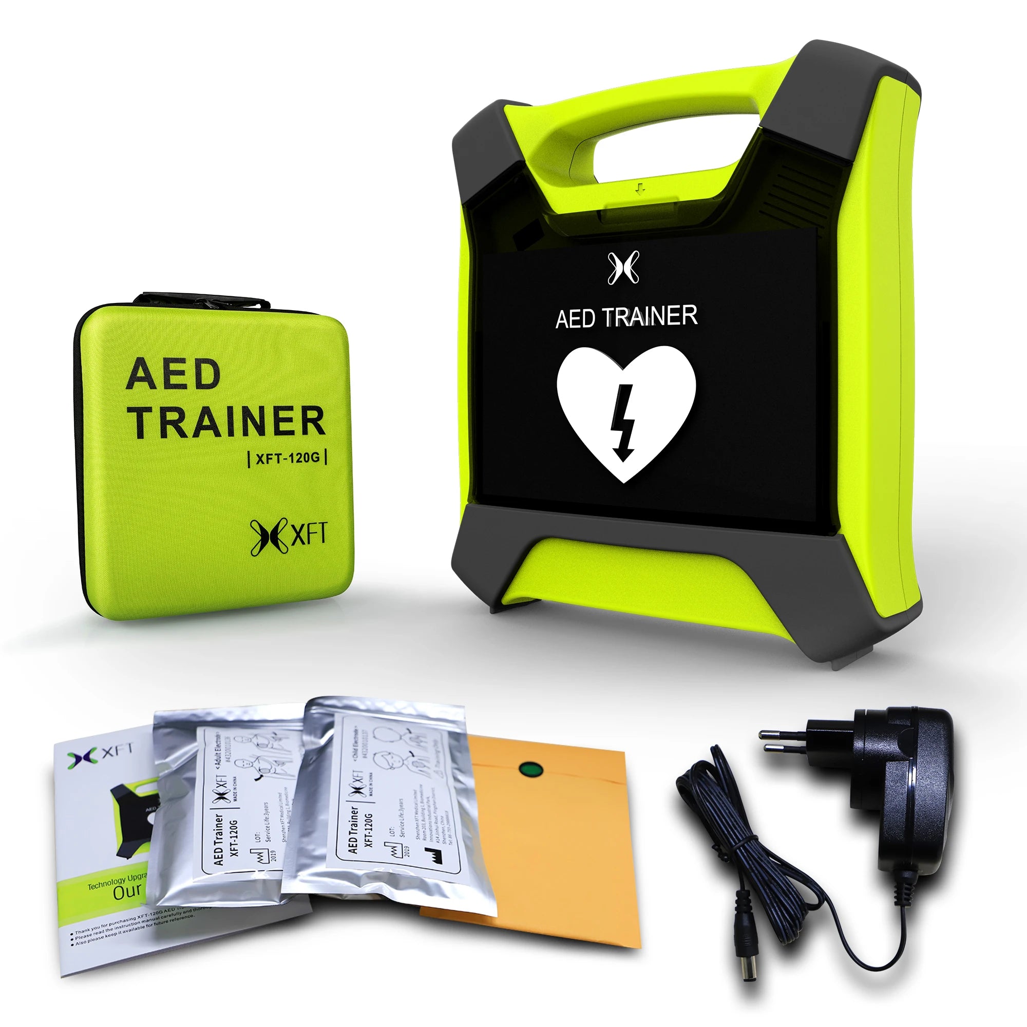 Rechargeable Long Battery Life XFT-120G AED Training Device CE/ISO13485 Certified with Adult & Child Electrodes Anatomical Model