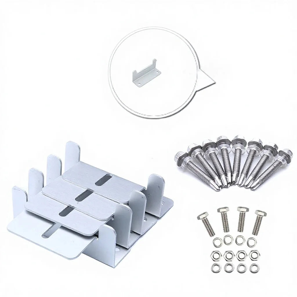 Aluminum Solar Panel Mounting Z Brackets Solar Energy Storage System 10-Year Warranty 60m/s Wind Load Anodic Oxidation 4PCS/Set