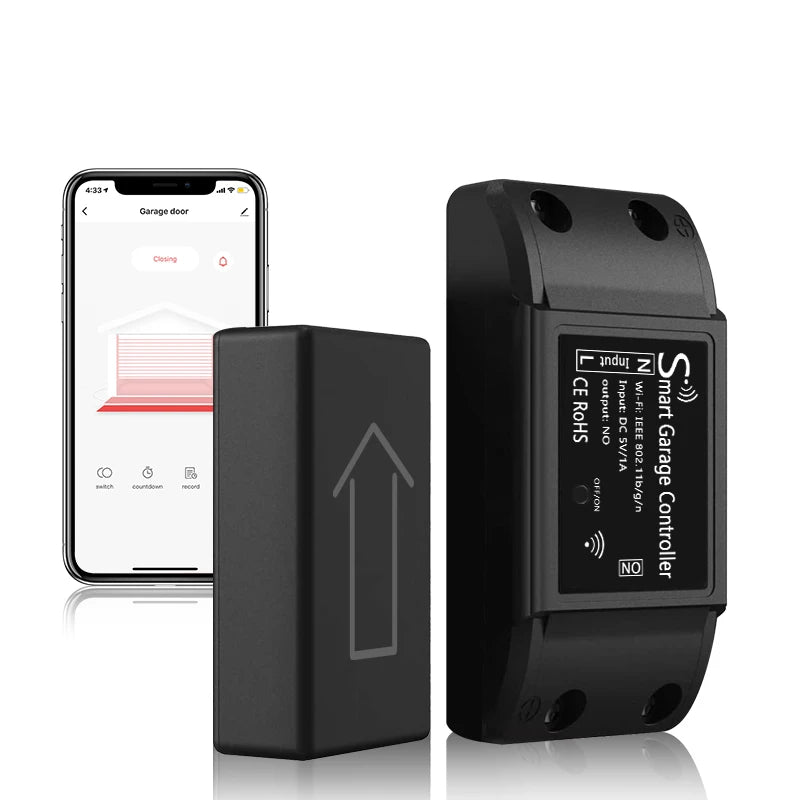 AGSHOME DP-WG002 Smart Garage Door Opener Remote Universal WiFi Remote Controller APP Control Compatible Alexa Google Assistant