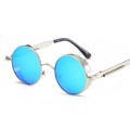 New round Frame Retro Sunglasses for Men and Women Gold and Silver Metal Polarized Anti-Dazzling Lenses Made of Tac