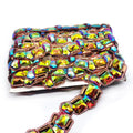 Custom Clothes Accessories Hot Fix Rhinestone Applique Trim Iron on Rhinestone Trimming for Carnival Costume
