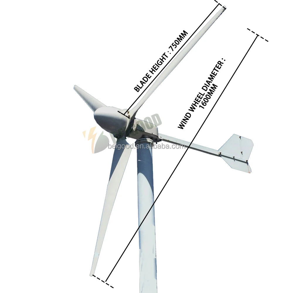 20kw 10kw 5kw 220v Wind Power Generation System Wind Turbine Controller Free Energy Generator