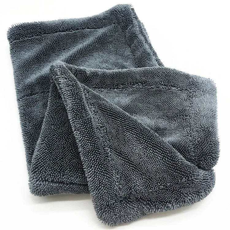 Super Absorbent Towel Thick Twist Pile Car Care Cleaning Cloth Single Side Twisted Loop Car Drying Wash Towel