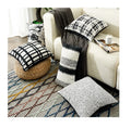 Innermor Home Decor Luxury Etsy Chenille Plaid Cushion  Black&White Geo Modern Teddy  Boucle Texture Fashion Pillows