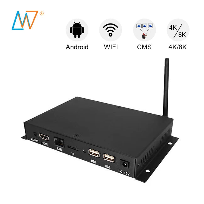 2K/4K High Quality Display Mini Android Wifi Network Advertising TV Digital Signage Media Player Box