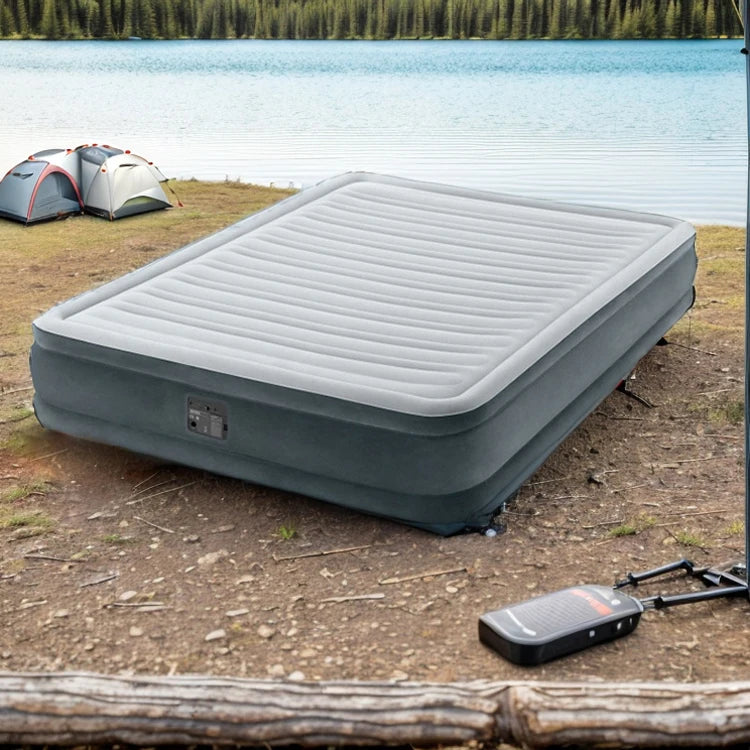 Outdoor Travel Car Inflatable Mattress Foldable 0.53mm Waterproof Flocking Sleeping Camping Bed Mattress for Camping