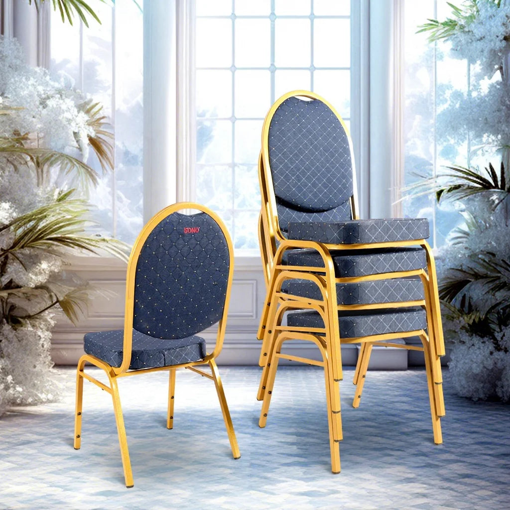 Wholesale Cheap High Quality Luxury Stackable Hotel Chairs Restaurant Guest Chair for Hotel Banquet Metal Gold Wedding Chairs