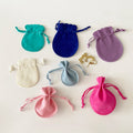 Hot Sale Recyclable Round Calabash Drawstring Velvet Bags with Stamping Option 7x9cm Gift in Stock