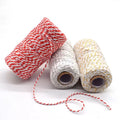 High Tenacity Dyed Double Color Solid Color Cotton Thread Rope Cord for Christmas Holiday Decoration DIY Hand Craft 1.5mm