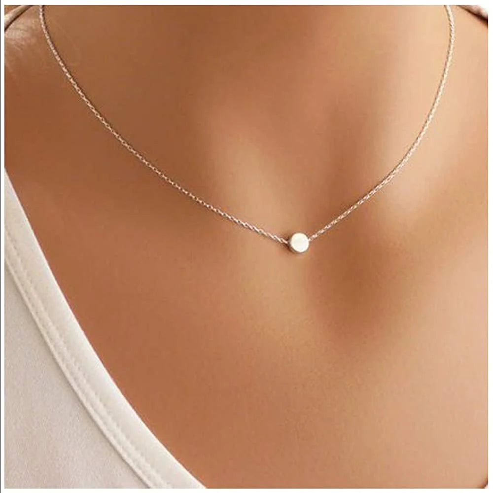 Popular Simple Dot Pendant Necklace Jewelry Charm Necklace for Women