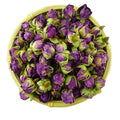 Natural Color Bulk Dehydrated Purple Damask Rose Bud Dried Rosa Damascene Flowers for Sale