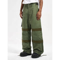 Custom Label Drop Ship Stock Street Wear Stock Baggy Pants Manufacturer Men Blue Stacked Flared Chino Pants