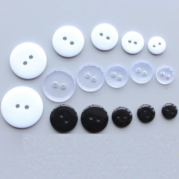 Custom Eco-Friendly Nickel-Free Round 2-Hole Clear Resin Sew Buttons for Shirts