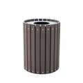Outdoor Big Round Wood Garbage Container Trash Can Outside Park Street Rubbish Waste Bin Public Commercial Recycling Dustbin
