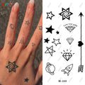 Long-Lasting Waterproof Semi-Permanent Water Transfer Body Sale Paper Finger Tattoo Sticker in Herbal Plant Fruit Juice Design