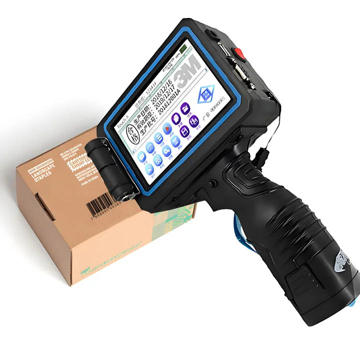 Portable 4.3'' Touch Screen Handheld Inkjet Printer 2000mAh Rechargeable Battery 22 Languages Quick-Drying Coding Machine Egg