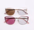Sunray New Arrivals Popular Colorful Design Intelligent Photochromic Metal Cat Eye Frame Optical Blue Light Blocking Glasses MegaBDM