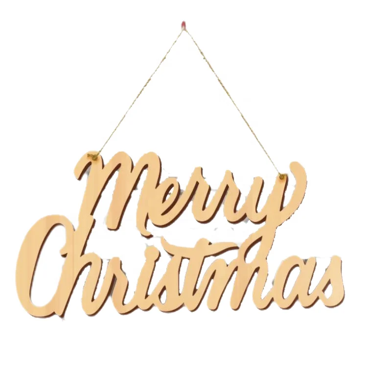 Laser engraving customized Christmas and Easter wooden letters wooden English text crafts suitable for holiday decoration