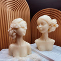 B-5220 DIY Homemade Blindfolded Girl Body Silicone Candle Mold Portrait Plaster Mould Scented Candle Making Supplies Soap Tools