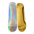 Foil Printing Skateboard Decks in Gold Rainbow Silver Foil in 100% Canadian Maple with Custom Brand logo Pro Hard Rock Decks