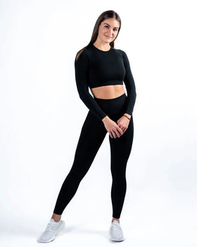 Spot Goods High Waist Seamless Leggings Long Sleeve Gym Set Fitness Workout Yoga Sets for Women