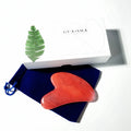 2026 New Design Natural Gemstone Scraper Bian Stone Guasha Massage Scraping Tools Watermelon Quartz Gua Sha Massager
