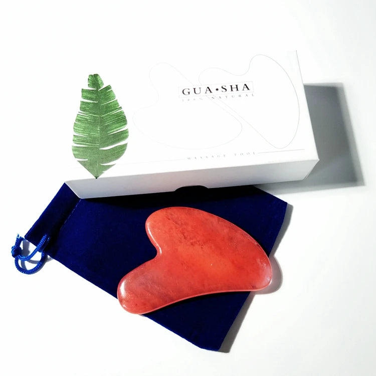 2026 New Design Natural Gemstone Scraper Bian Stone Guasha Massage Scraping Tools Watermelon Quartz Gua Sha Massager