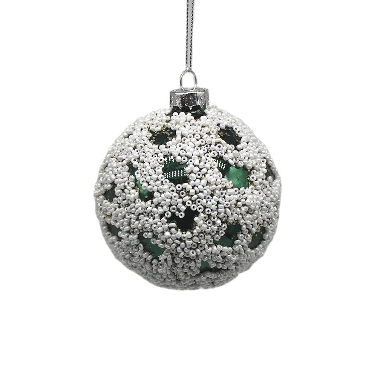 Factory Wholesale 2021 New Luxury Christmas Tree Hanging Bauble Decoration Glass Ball for Xmas Holiday Gift Navidad