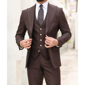 Premium Quality Men Suits 3 Pieces Wedding Modest Long Sleeve Coat Pant Men Suit for Wedding Formal Party Prom Suits