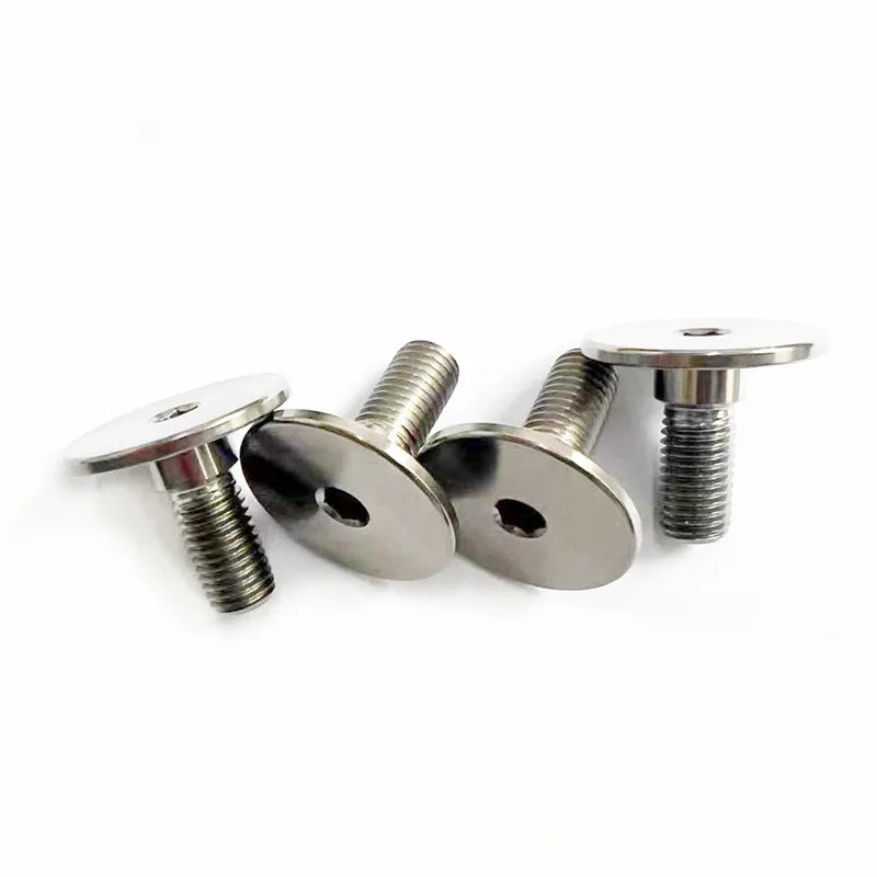 GR5 Titanium Flat Head Hex Bolts Big Head Bolts for Skateboard 5/16*20