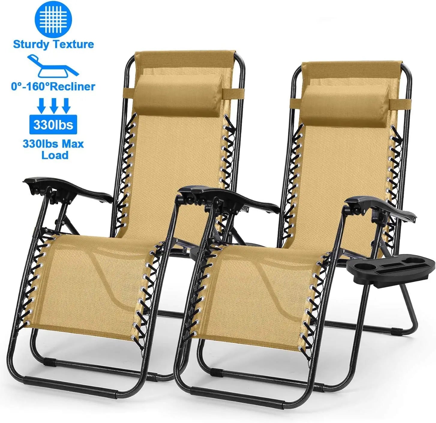 Woqi Luxury Modern Adjustable Zero Gravity Folding Beach Sun Lounge Chair Outdoor