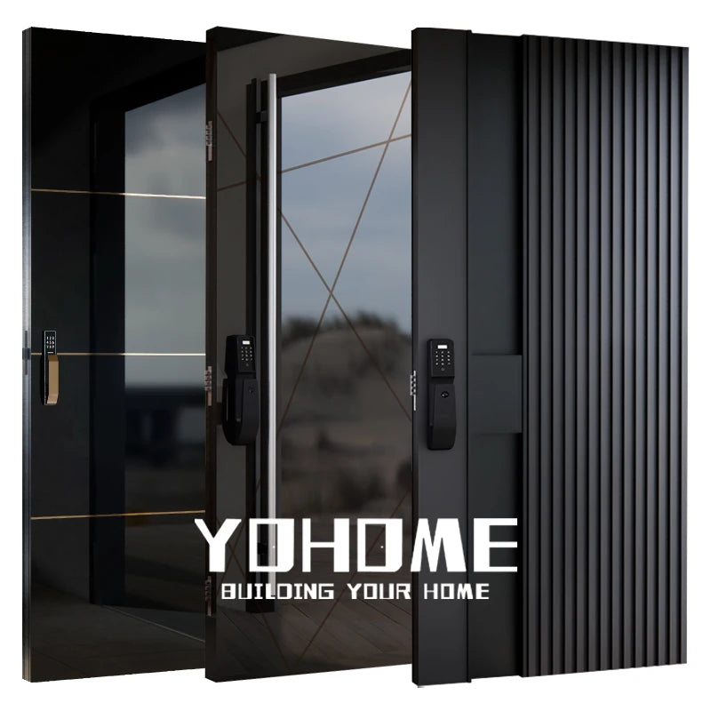 Japanese Standard Metal Exterior Doors Insulated Exterior Entry Main Door Bullet Proof Turkish Design Steel Security Door