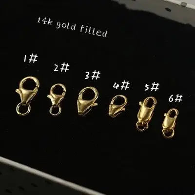 Hot Sale 14K Gold Filled Lobster Clasps With Ring for Jewelry Making Bracelet Necklace
