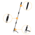 Three-Section Heavy Duty Stand-Up Foot Stainless Steel Claw Weeder Garden Hand Tools for Removal Packaged Weighted Puller