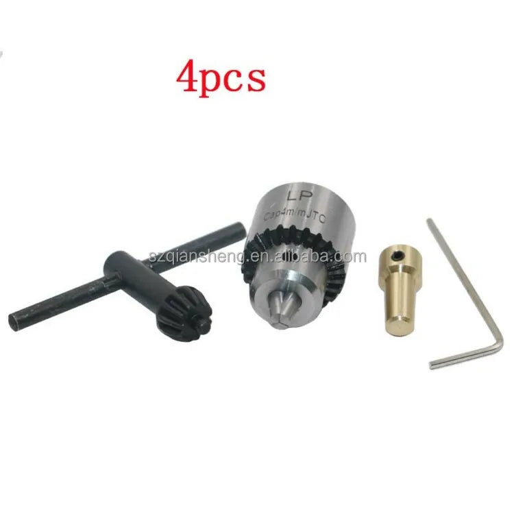 Micro Motor Drill Chuck Clamping Range 0.3-4mm Taper Mounted Mini Drill Chuck With Chuck Key