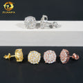 New Arrivals Bulk in Stock Iced Out Lowest Price 925 Sterling Silver VVS1  Moissanite Diamond  Hip Hop Stud Earrings Man