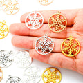 4 Color Christmas Snow Charms Alloy for Earring Necklace Pendants DIY Handmade Jewelry Accessories Making 25*22mm L521