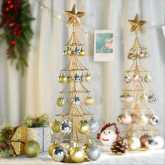 2022 Luxury 53cm Metal Christmas Star Saint Desktop Decorations Luxury Christmas Tree Ornaments Christmas Figurine & Toys