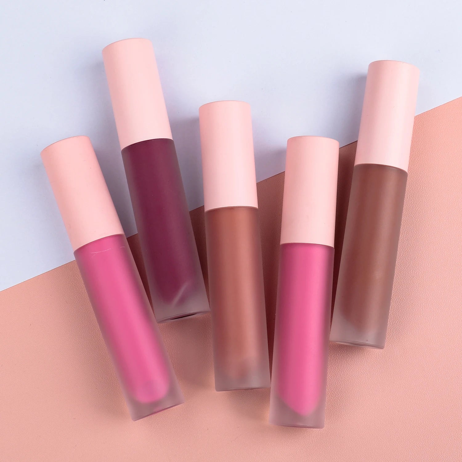 Pink Lip Gloss Make Your Own Logo Vegan Moisturizing  Lip Gloss Empty Liquid Lipstick Containers