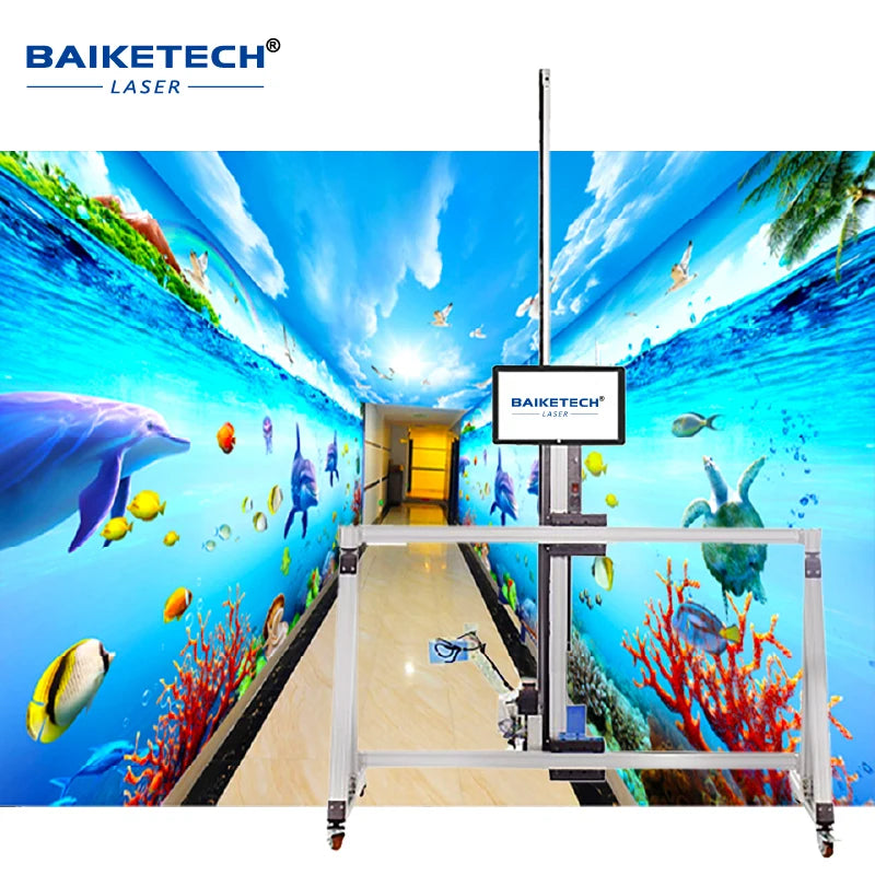 TH-GW128T Wholesale Price 3D UV AI Vertical Wall Inkjet Printer for Putty Wall Advertising