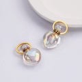 G2066 Natural Aura White Quartz Heart Pendants Charms Luxury Perfume Bottles Pendant Necklaces