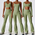 Women's Active Fitness Yoga Set High Waist Seamless Gym Wear 4 Piece Solid Pattern Plus Size Wholesale Push up Wear