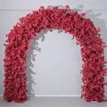 Vv261New Design 240*240cm Bougainvillea Flower Arch Hot Pink Backdrop Arch With Bracket for Wedding Home Event Garden Decoration