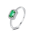 CZCITY 925 Silver Gemstone Crystal Accessories Woman Wholesale Wedding Gold Vintage Princess Cutting Rings