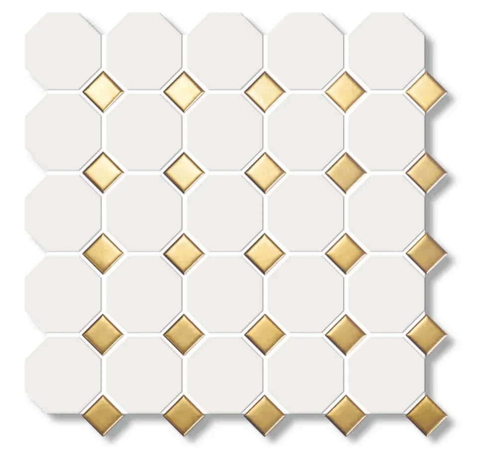 Ceramic Tile Mosaic Octagon Smalti Mosaic Tile Kitchen Backsplash Wall Tiles Floor Paving White
