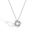 M0125 Interlock Hexagram Star Pendant Meteor 925 Sterling Silver Necklace  for Women and Girls